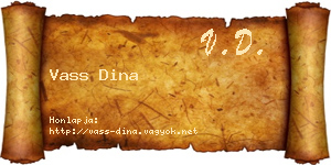 Vass Dina névjegykártya